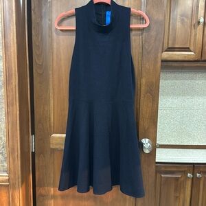 Kit and Ace Monaco Dress Sleeveless Mock Neck Skater Navy Blue 10
